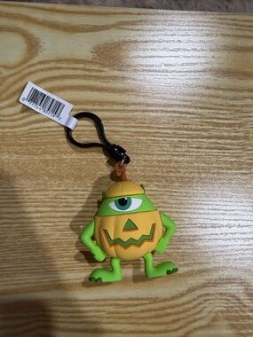 Green & Orange Monster Keychain Charm